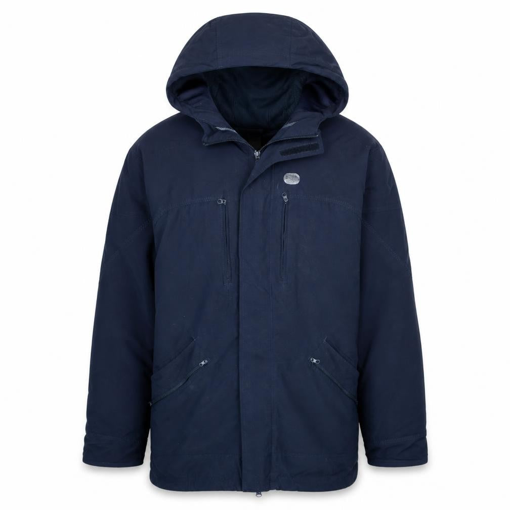 Nike Men's Blue Hooded Parka Jacket Size M Regular Fit Zip Pockets