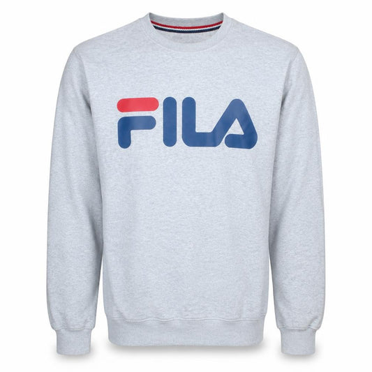 Fila Men's Grey Pullover Sweatshirt M Crew Neck Logo Sportswear