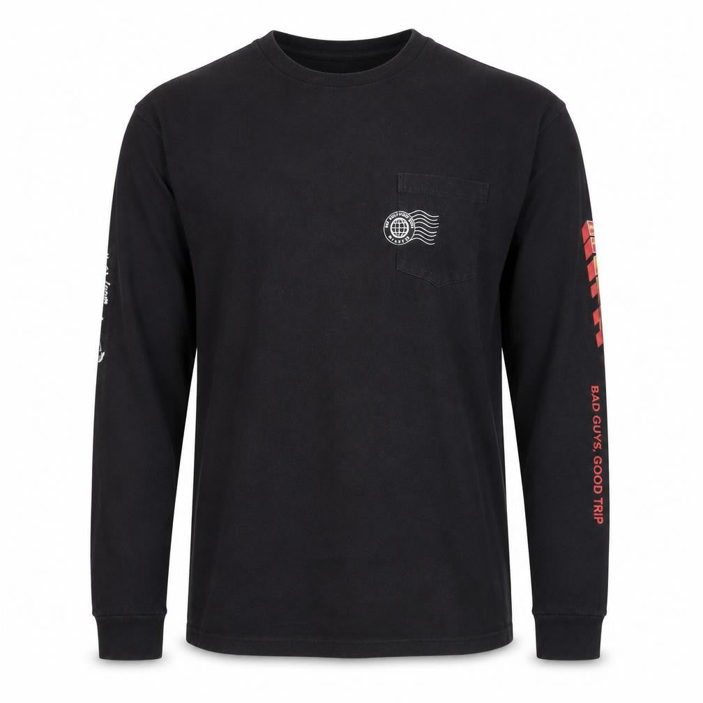 HUF Men's Black XL Long Sleeve Graphic T-Shirt