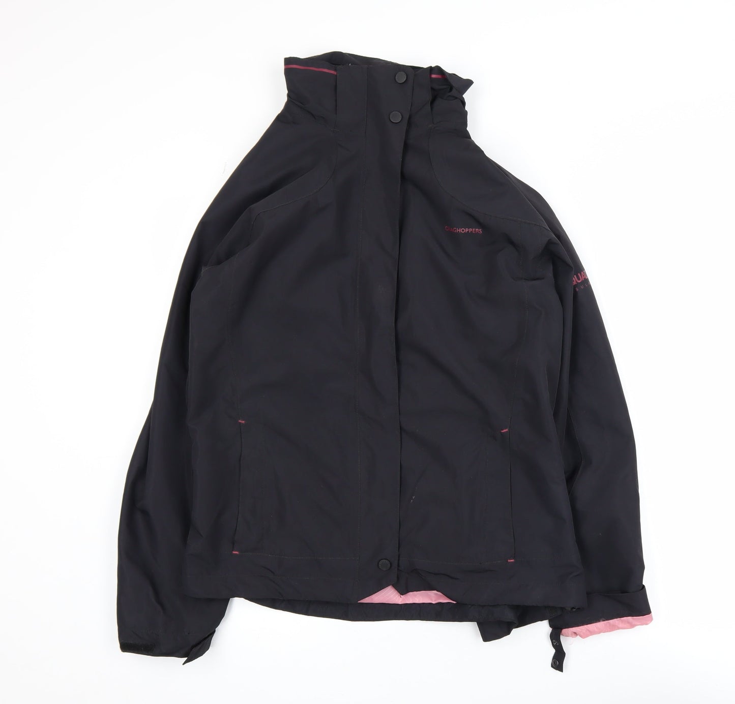 Craghoppers Women's Black Waterproof Lined Rain Jacket UK 14