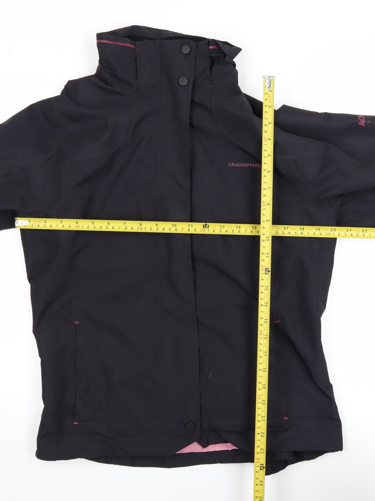 Craghoppers Women's Black Waterproof Lined Rain Jacket UK 14