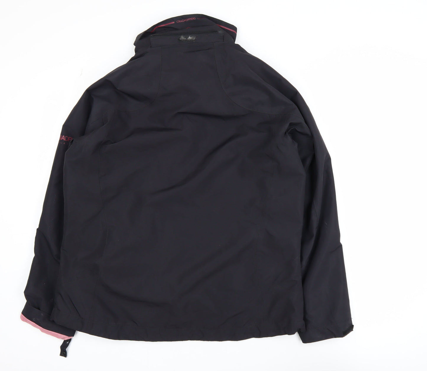 Craghoppers Women's Black Waterproof Lined Rain Jacket UK 14