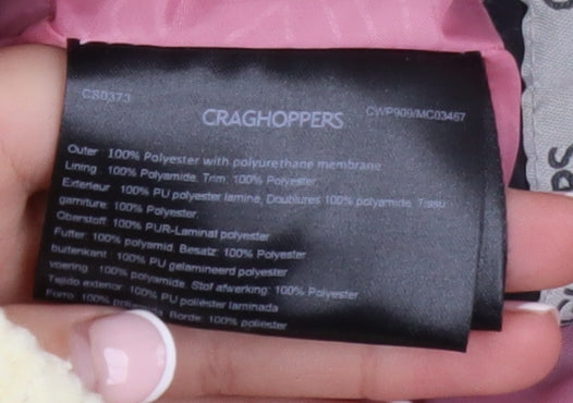 Craghoppers Women's Black Waterproof Lined Rain Jacket UK 14