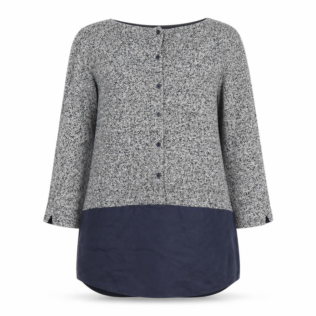 White Stuff Women's Blue Colourblock Tunic Blouse UK 10