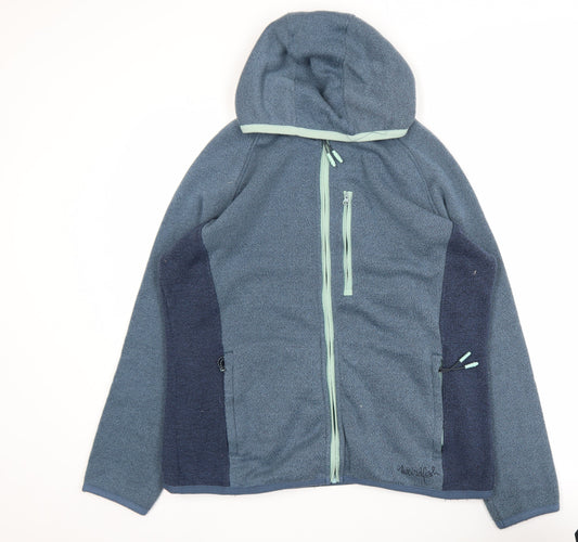 Weird Fish Women's Blue Size 18 Hooded Fleece Jacket