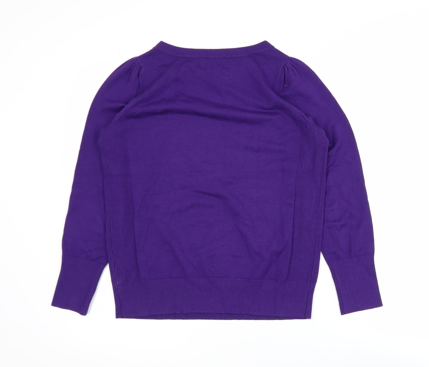 Wallis Women Purple Petite S Button Boat Neck Jumper