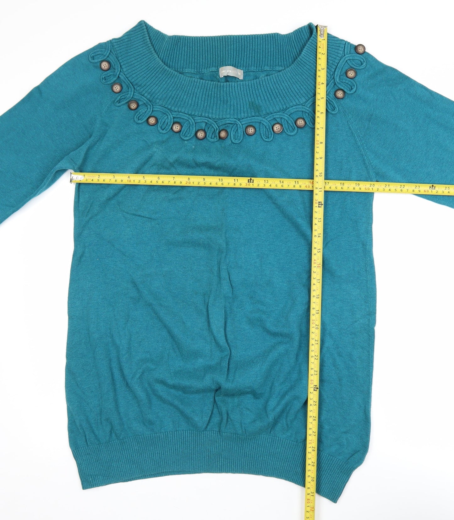 Marks and Spencer Women’s Blue Cotton Pullover Jumper Size 16