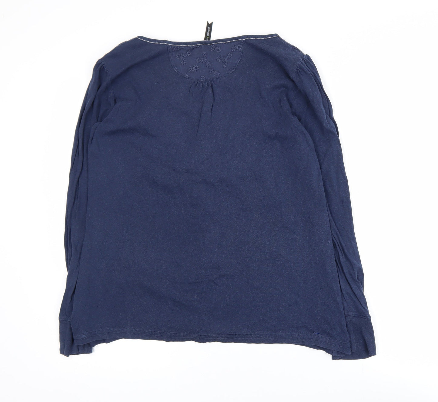 Marks and Spencer Women's Blue Cotton Tunic Blouse Size 14