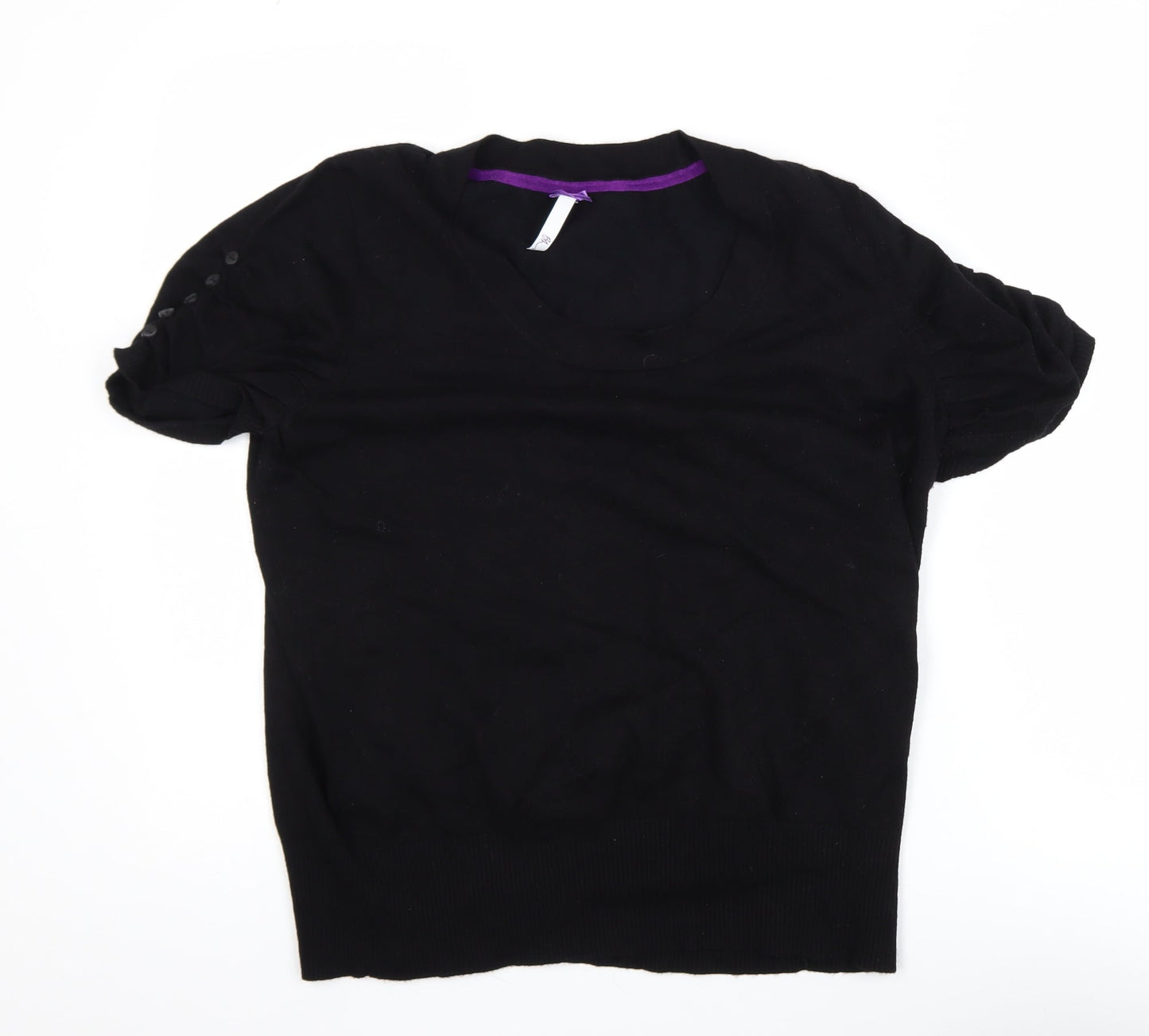 BHS Women’s Black Size 20 Short Sleeve Knit Top