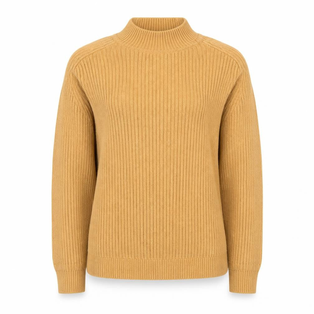 H&M Divided Women’s Beige Mock Neck Ribbed Knit Jumper Size 12