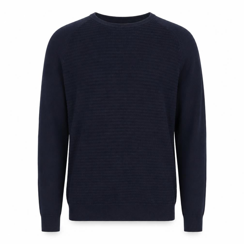 Criminal Men’s Blue Cotton Crew Neck Jumper Size M