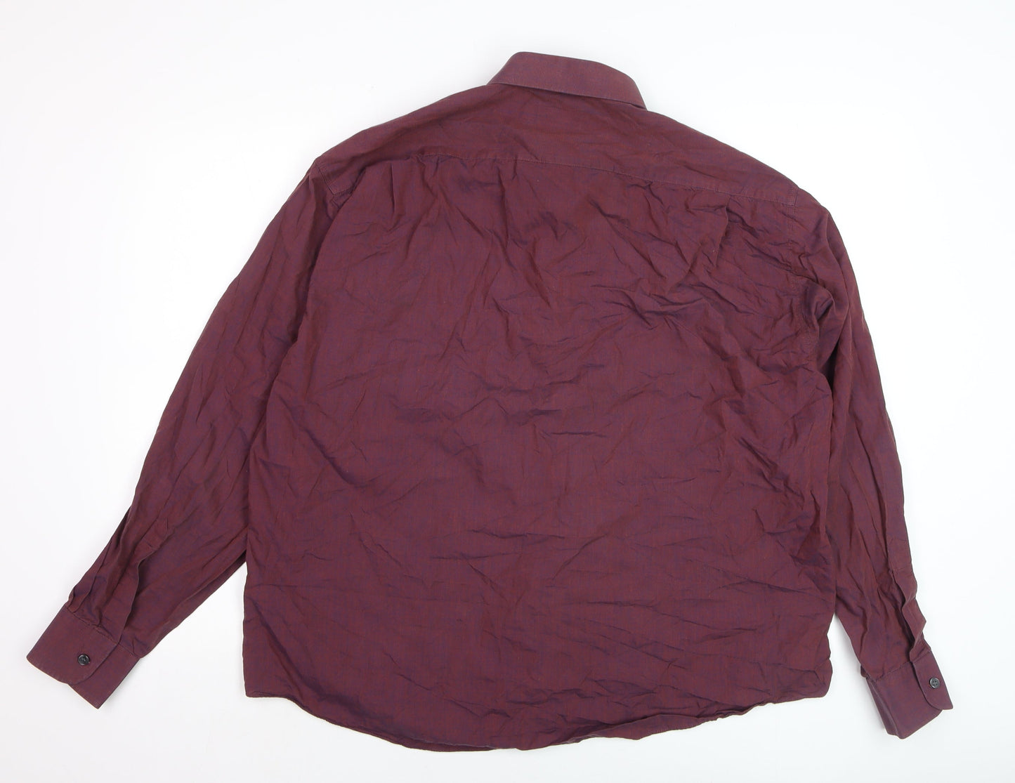 Woods & Gray Men's Burgundy 17.5in Classic Fit Long Sleeve Dress Shirt