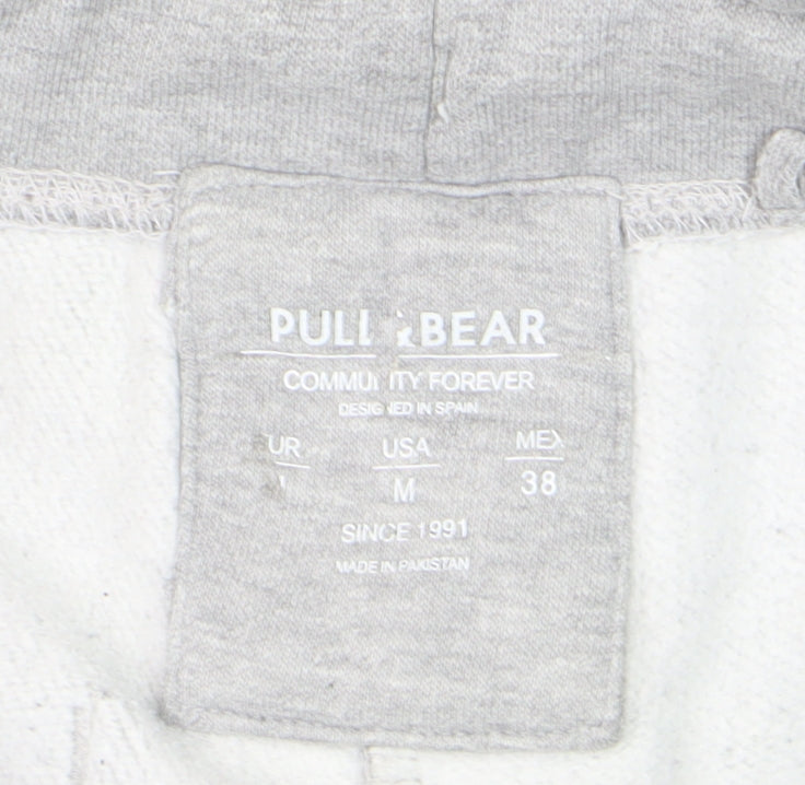 Pull & Bear Men's Grey Jogger Sweatpants Size M Elastic Waist Casual