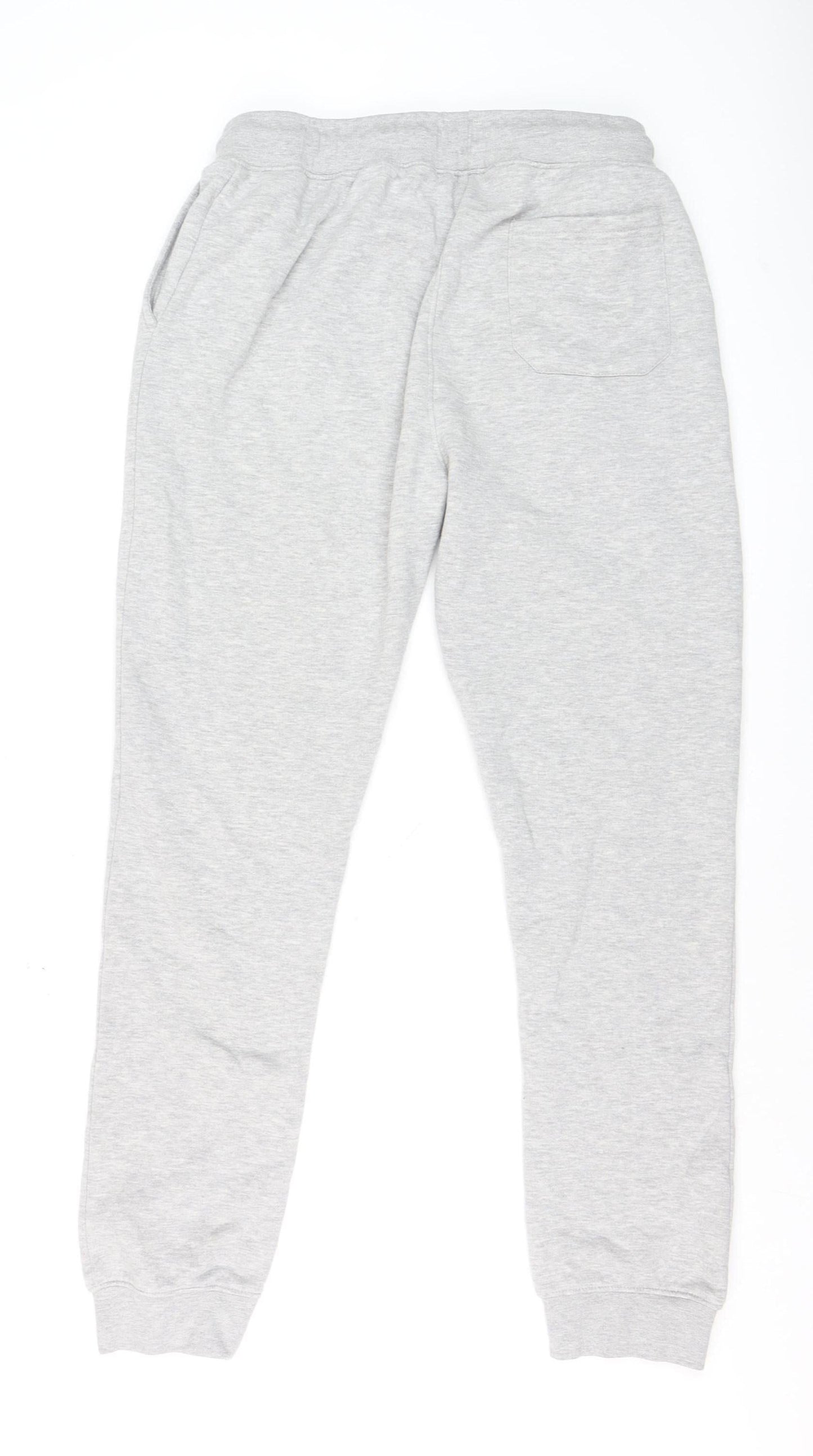 Kangaroo Poo Men's Grey Jogger Trousers L Regular Fit