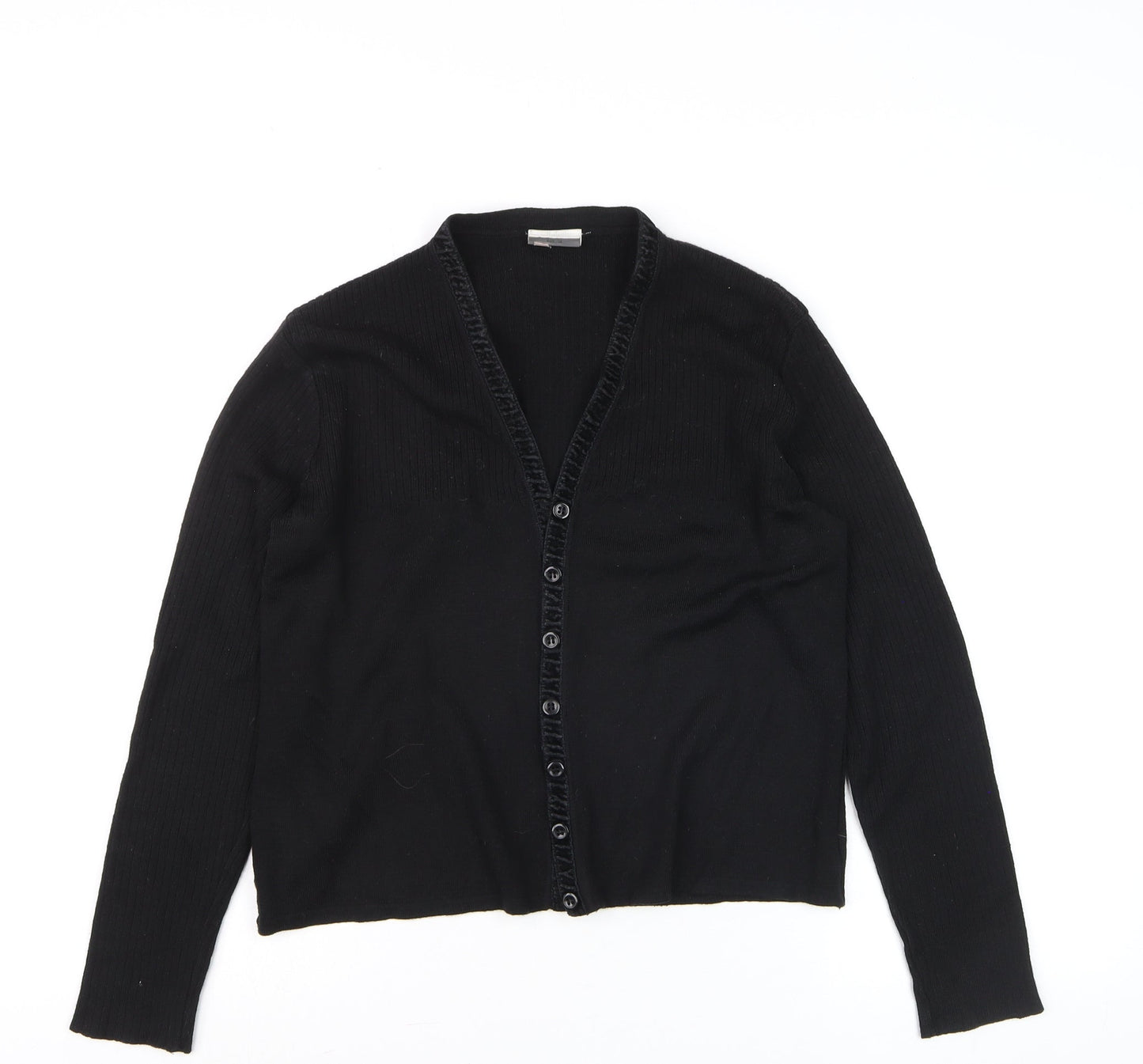 Next Women’s Black V-Neck Button Cardigan Size 14