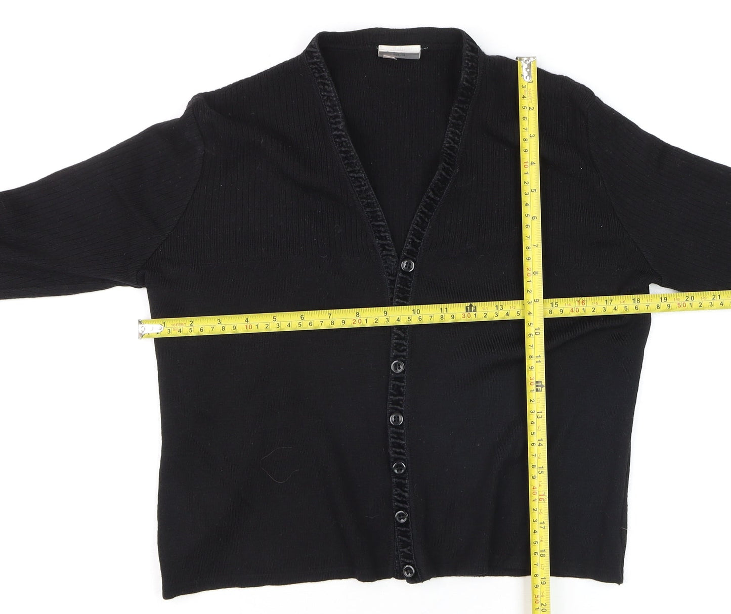Next Women’s Black V-Neck Button Cardigan Size 14