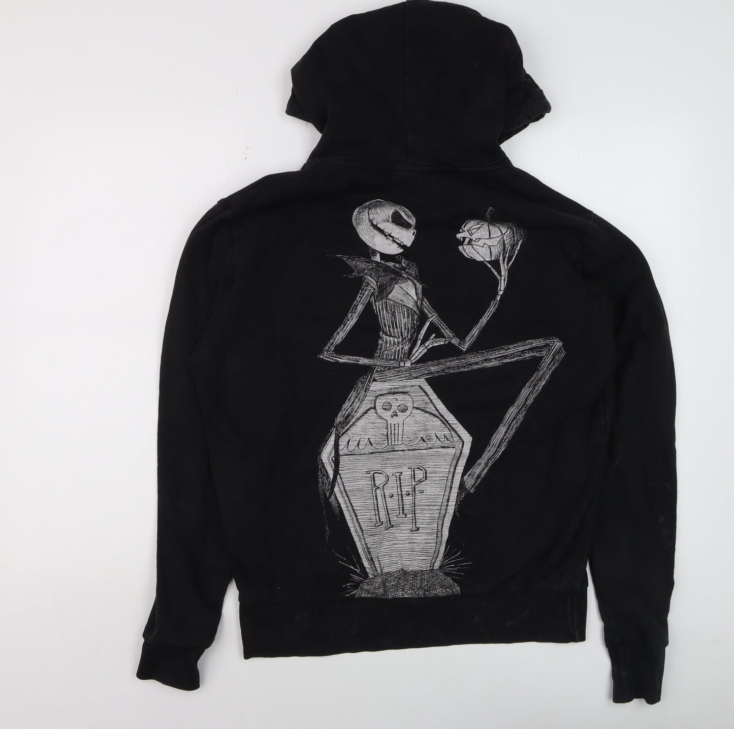 Disney Men's Black Jack Skellington Pullover Hoodie XS
