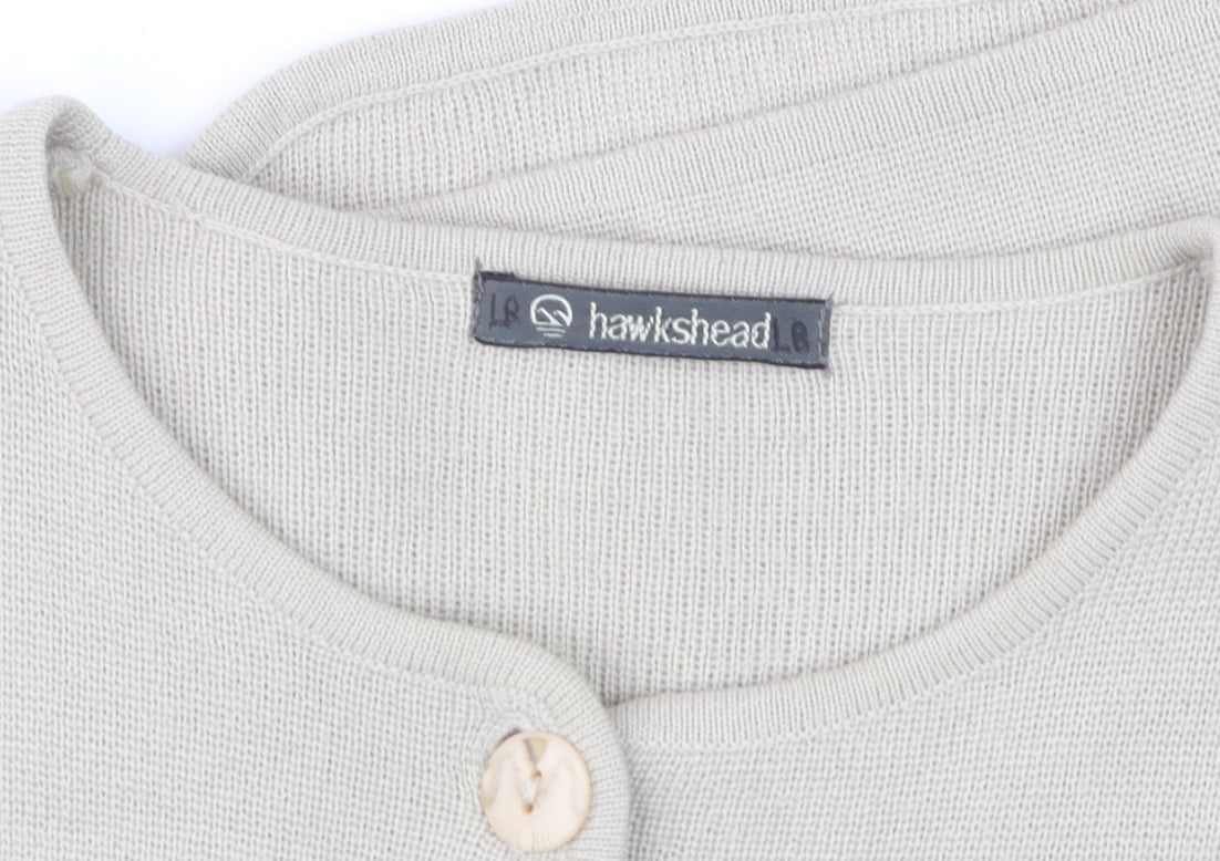 Hawkshead Women's Beige Cotton Button Cardigan M
