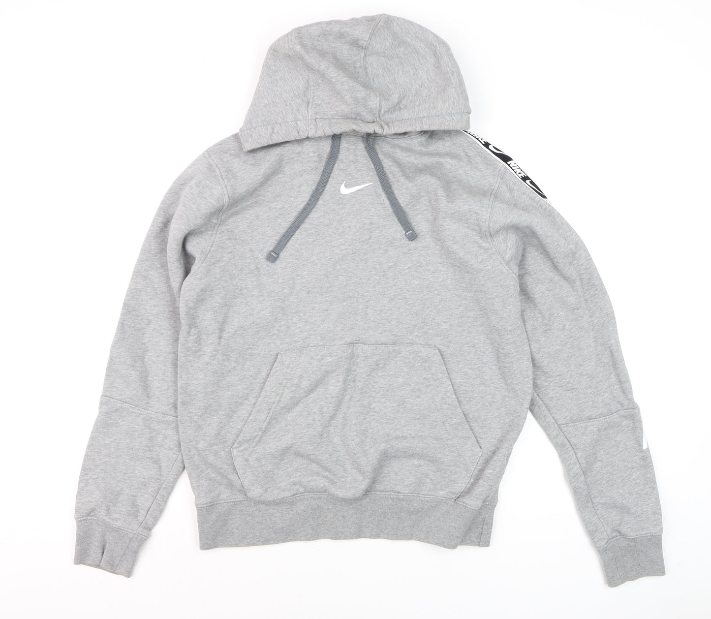 Nike Boys Grey Pullover Hoodie Size S Standard Fit Cotton Blend