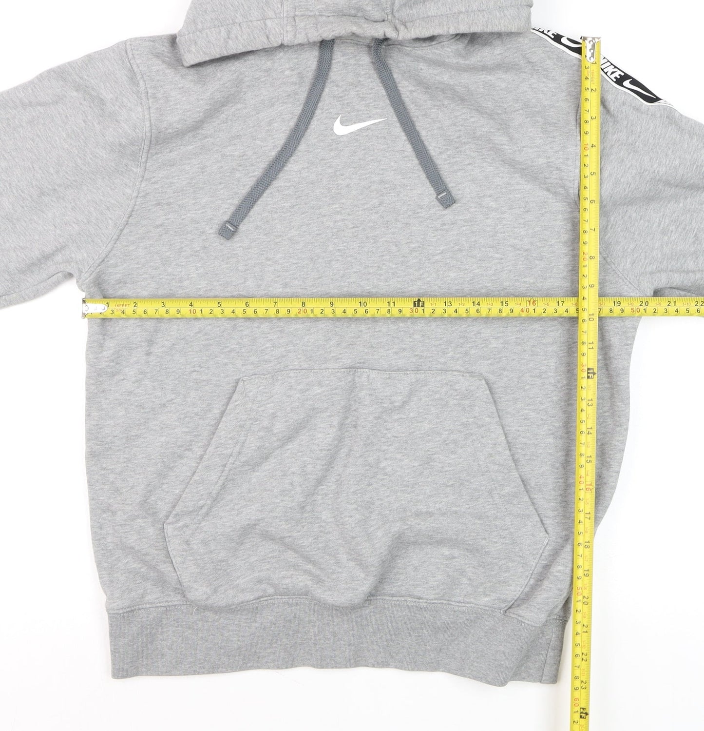 Nike Boys Grey Pullover Hoodie Size S Standard Fit Cotton Blend