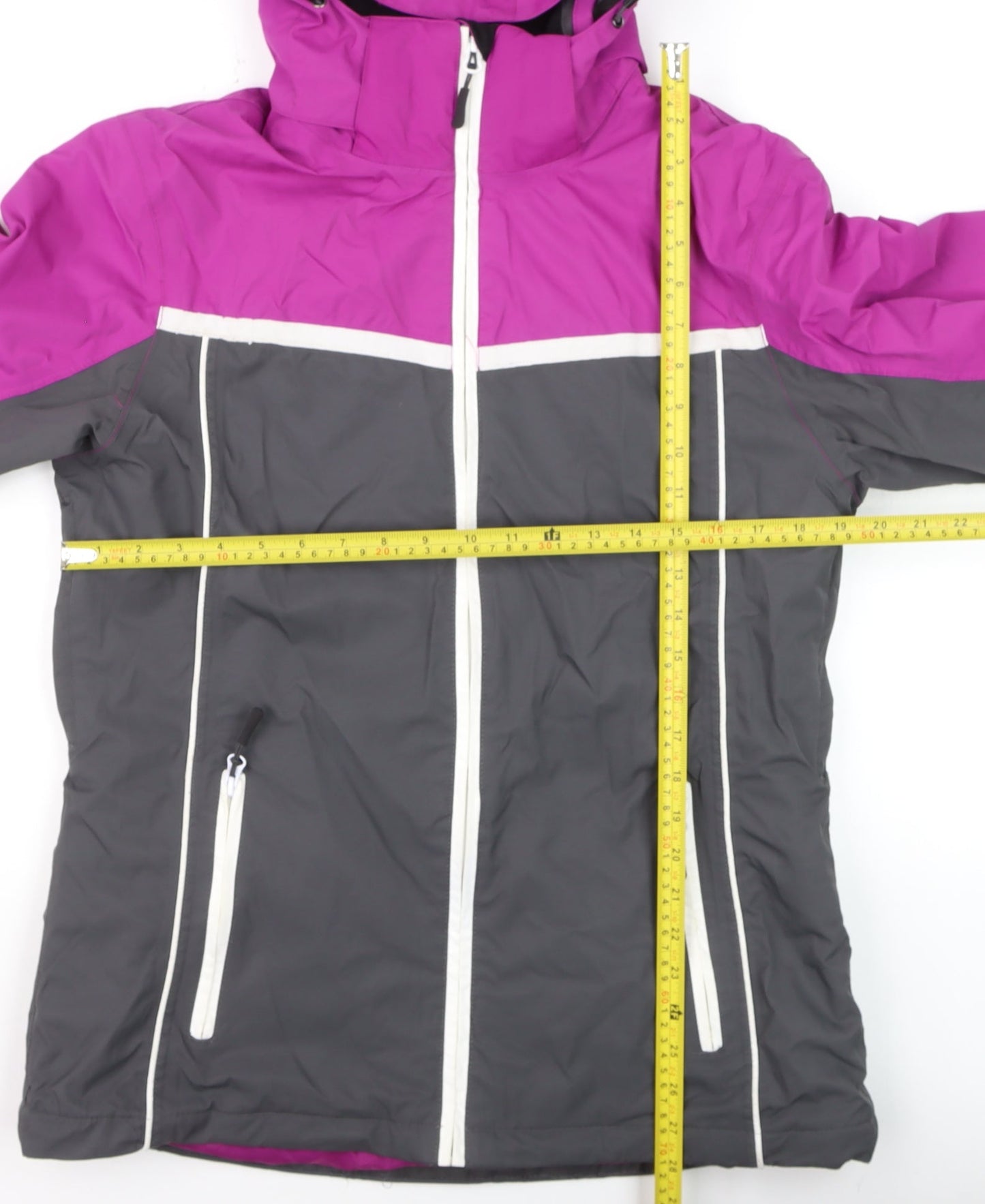 Crane Women's Purple Ski Jacket Size 12 Water Resistant Hooded Coat