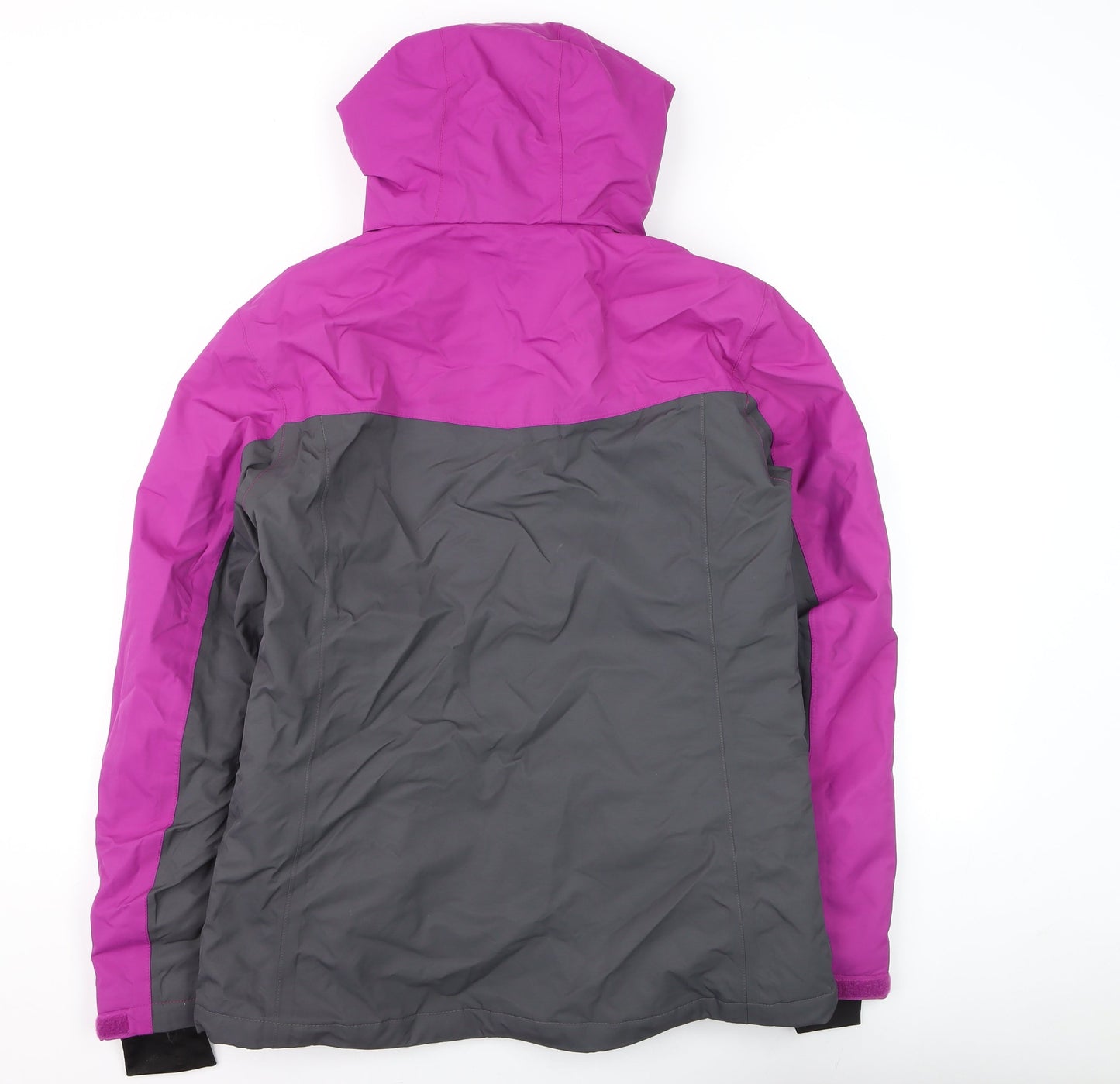 Crane Women's Purple Ski Jacket Size 12 Water Resistant Hooded Coat