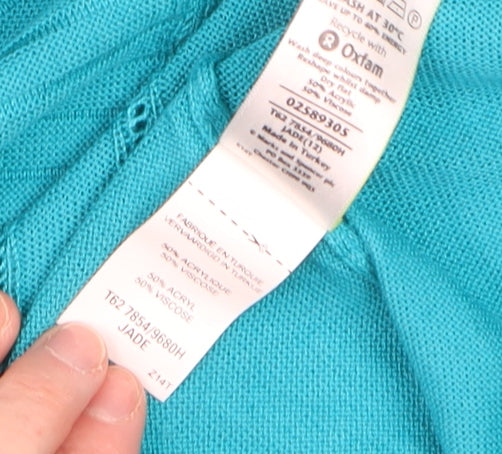 Marks and Spencer Women’s Blue Cardigan L Lightweight Knit