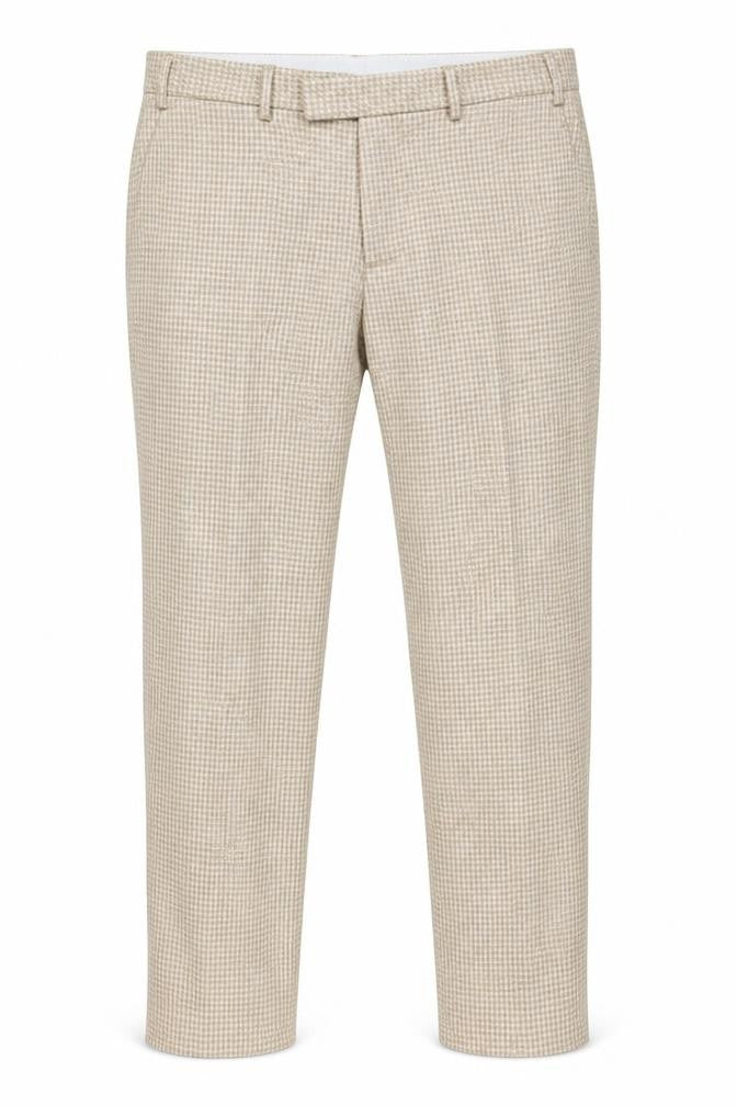 ASOS Men's Beige Check Chino Trousers Size 44 Regular Fit