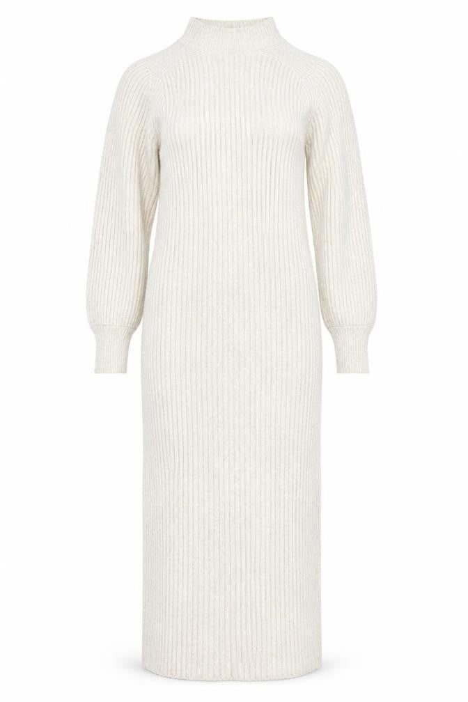 River Island Women Beige Knit Bodycon Midi Dress Size 14