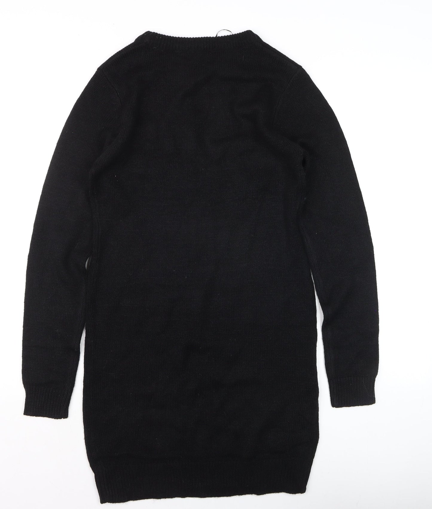 Brave Soul Women Black Size 8 Crew Neck Long Sleeve Pullover Jumper