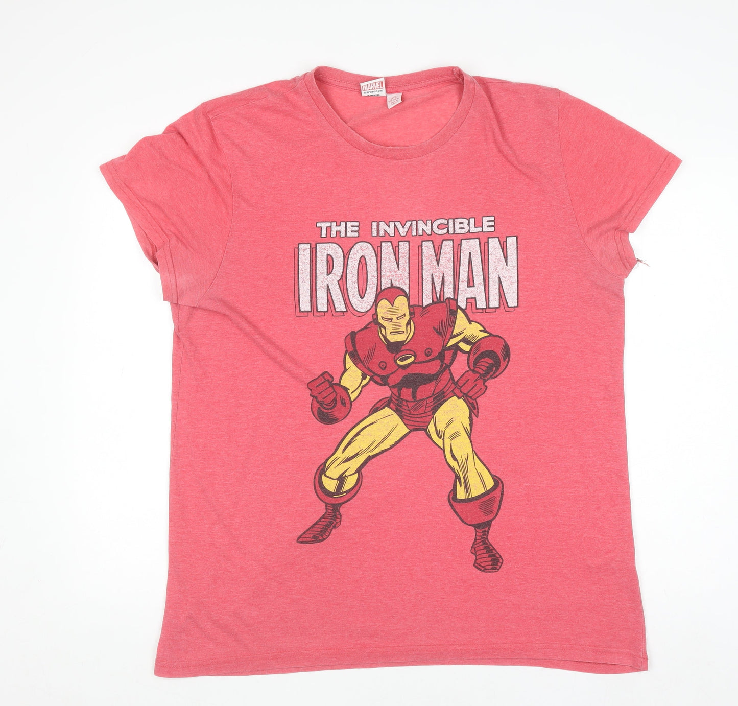 Marvel Men's Red Iron Man Graphic T-Shirt XL Short Sleeve Crew Neck