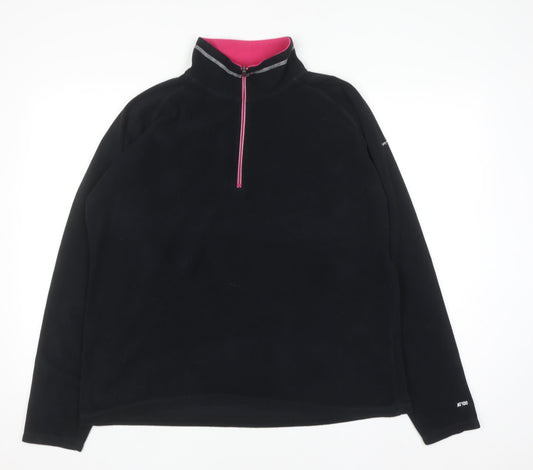 Trespass Women’s Black 3XL Half Zip Fleece Sweatshirt
