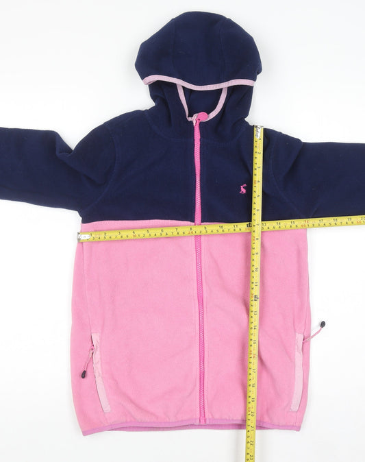Joules Girls Multicoloured Full Zip Fleece Hoodie Size 11 Years