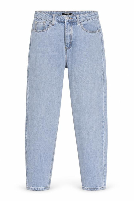 Missguided Women's Blue High Rise Relaxed Tapered Denim Jeans Size 10