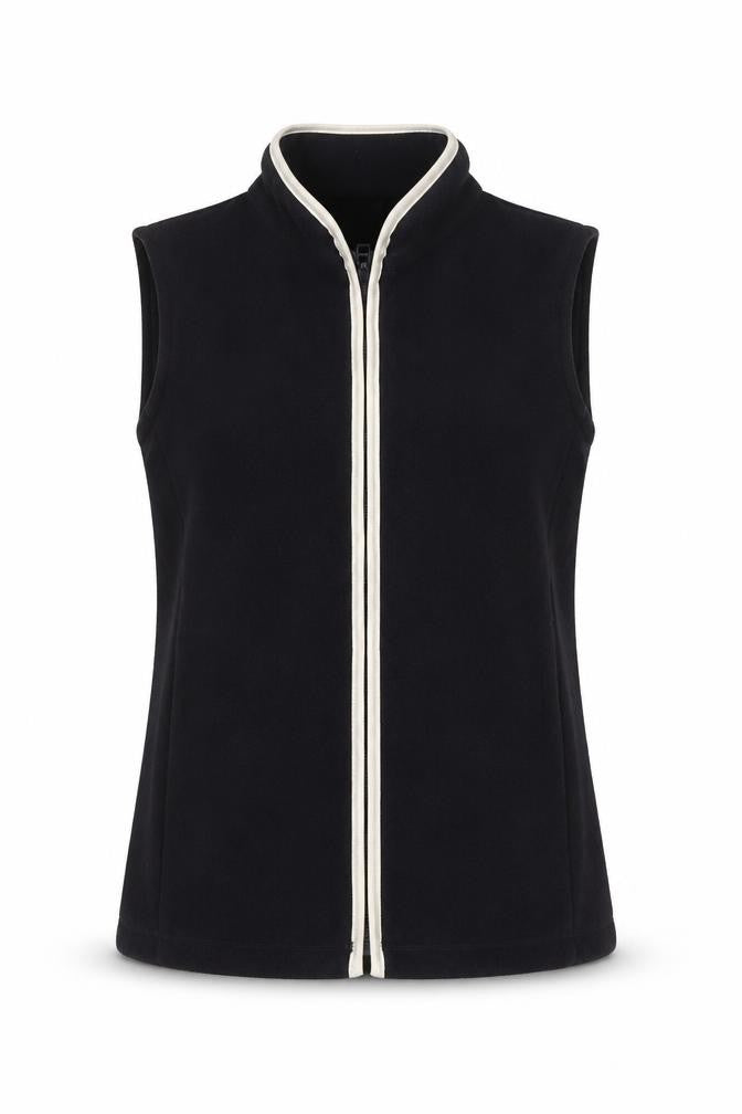 Anne Brooks Petite Black Fleece Zip Waistcoat Women's Size 10