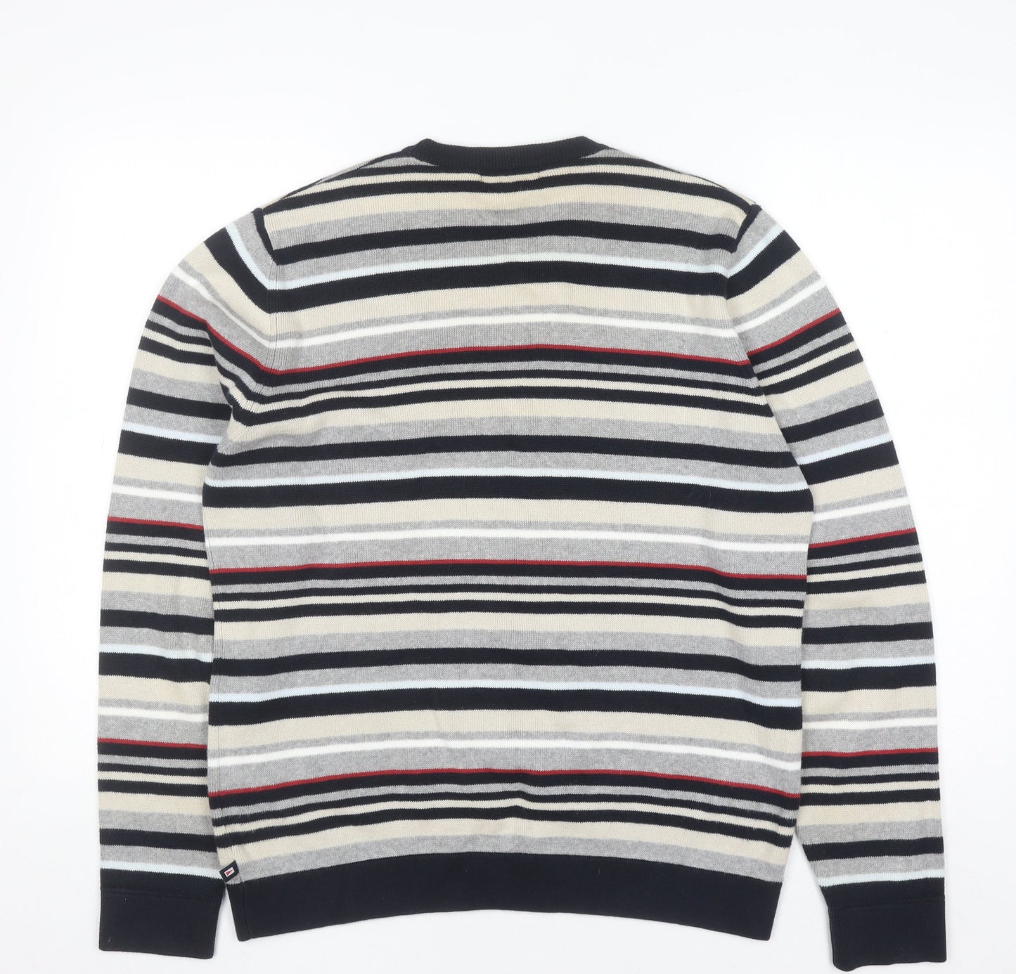 Marks and Spencer Men’s Multicoloured Striped Cotton Jumper Small