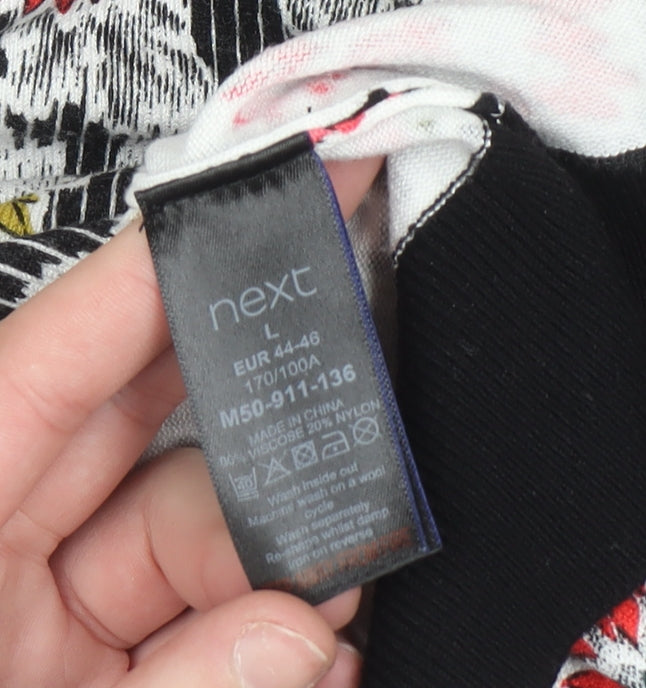 Next Womens Multicoloured Floral Crew Neck Knit Jumper L
