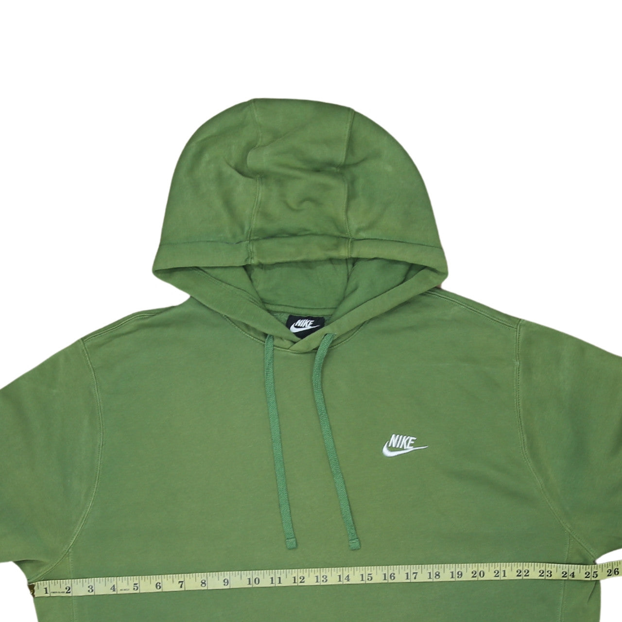 Nike Men's Green Pullover Hoodie L Fleece Logo Sportswear