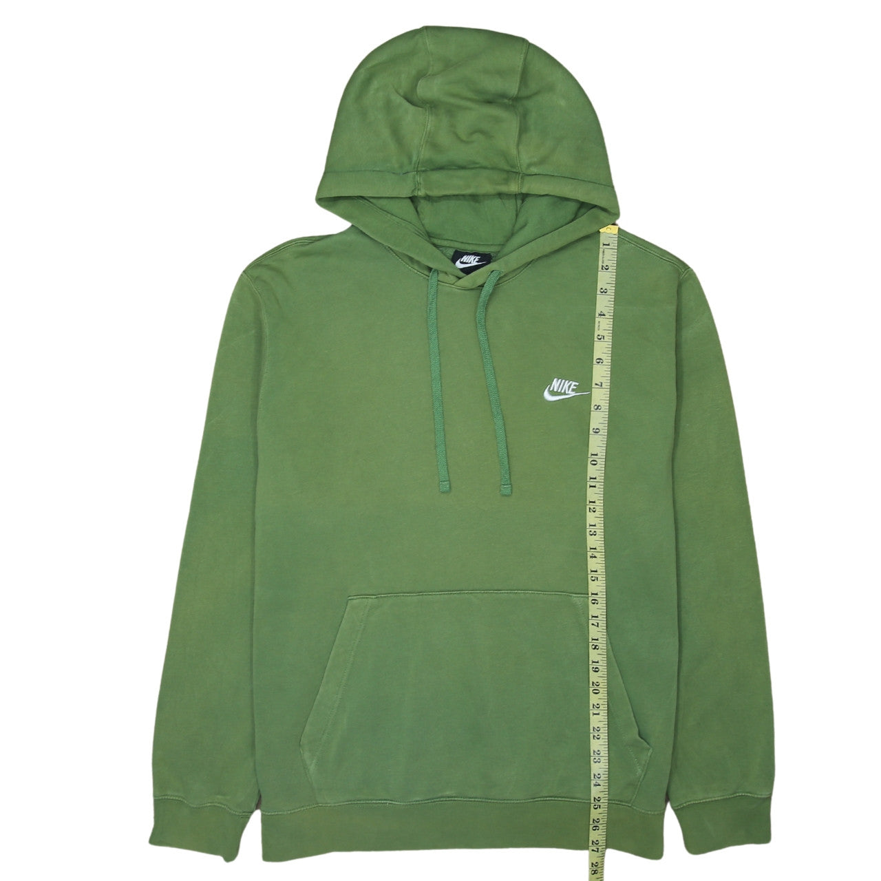 Nike Men's Green Pullover Hoodie L Fleece Logo Sportswear
