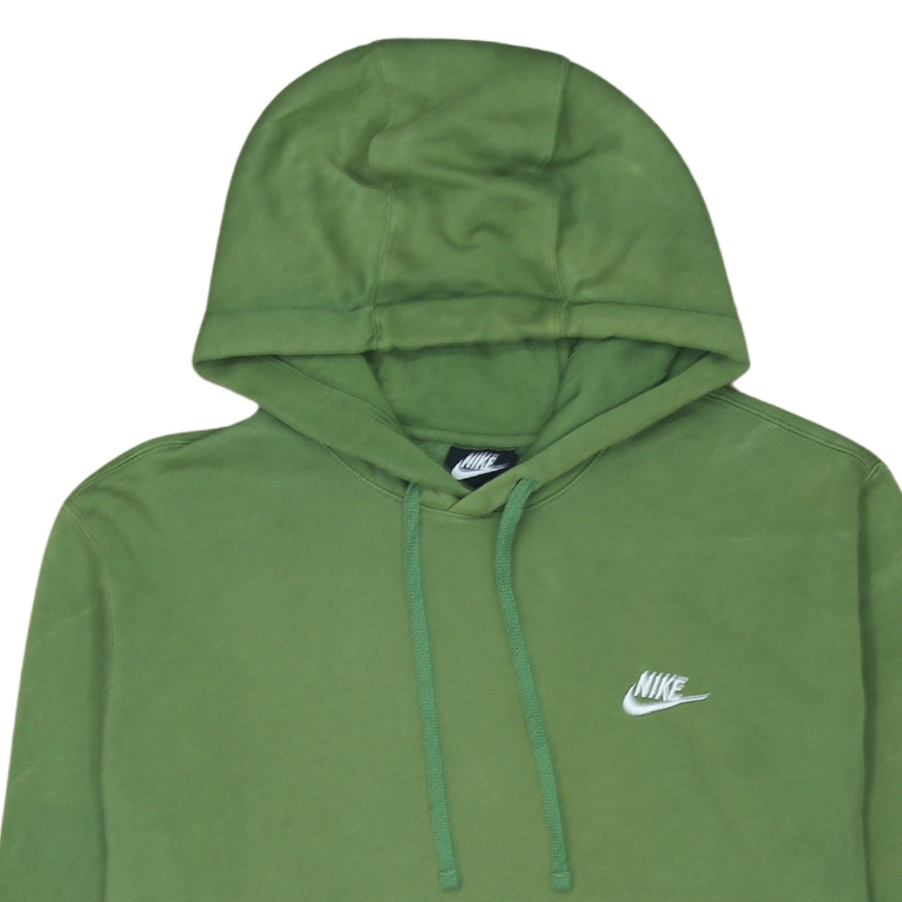 Nike Men's Green Pullover Hoodie L Fleece Logo Sportswear