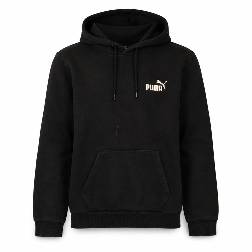 Puma Men's Black XS Pullover Hoodie with Logo Design