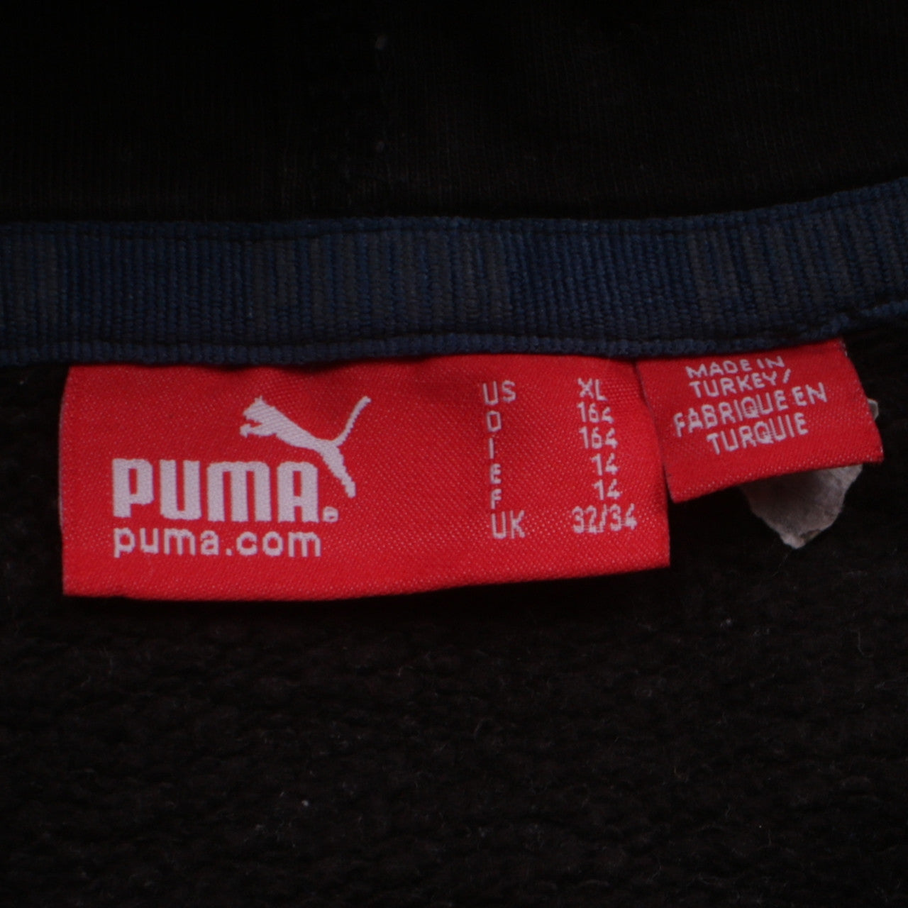 Puma Womens Black Pullover Hoodie Size 14 Logo Casual Sweatshirt