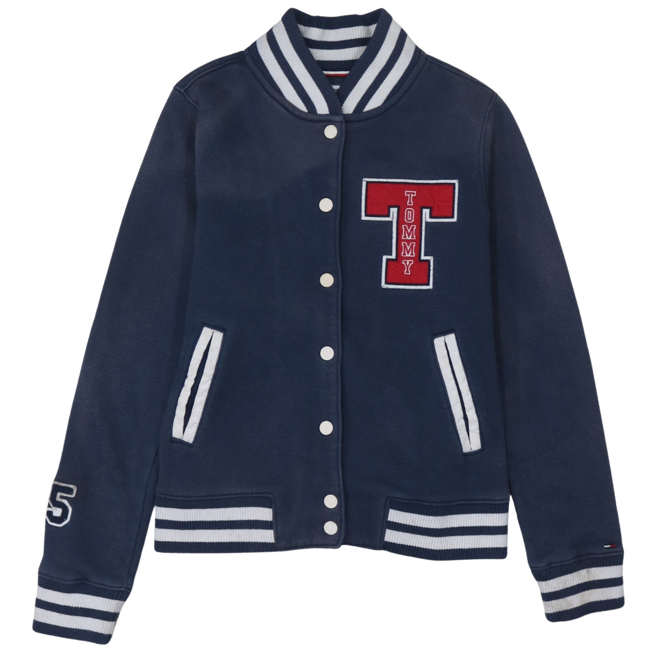 Tommy Jeans Men's Blue XS College Style Embroidered Varsity Sweatshirt