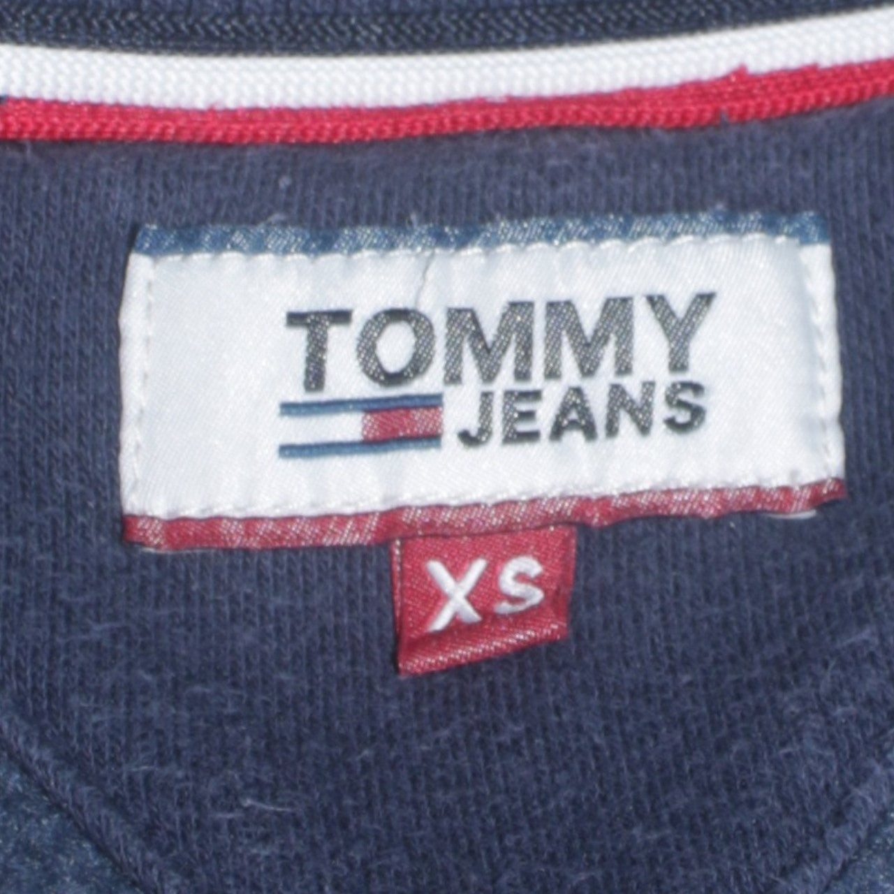Tommy Jeans Men's Blue XS College Style Embroidered Varsity Sweatshirt