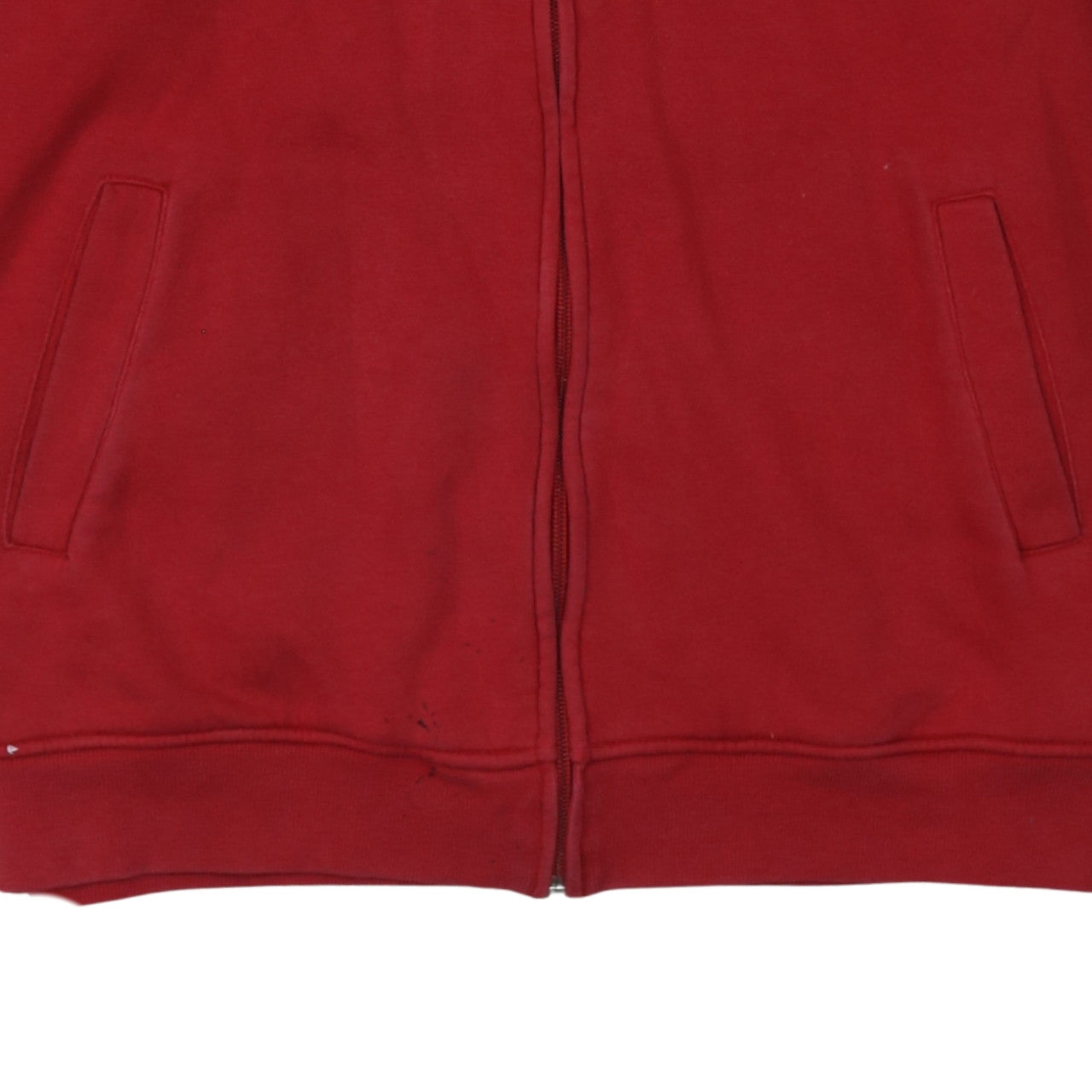 Polo Men Red XL Full Zip Hoodie Embroidered Logo Cotton Fleece