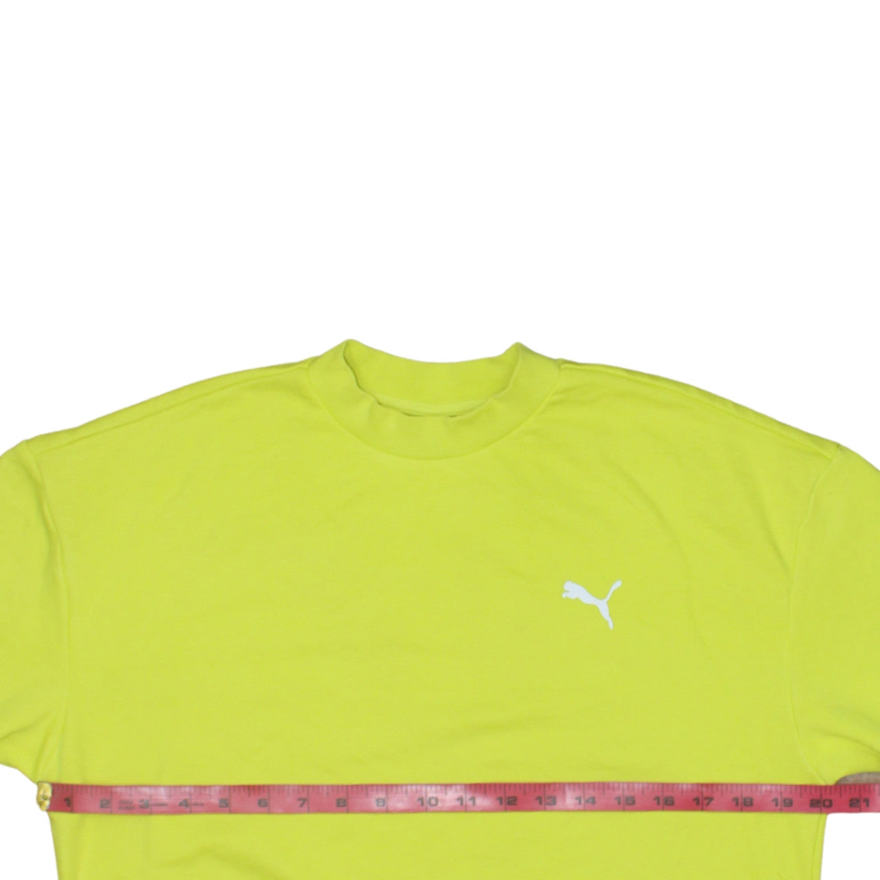 Puma Womens Yellow Crew Neck Pullover Sweatshirt XS