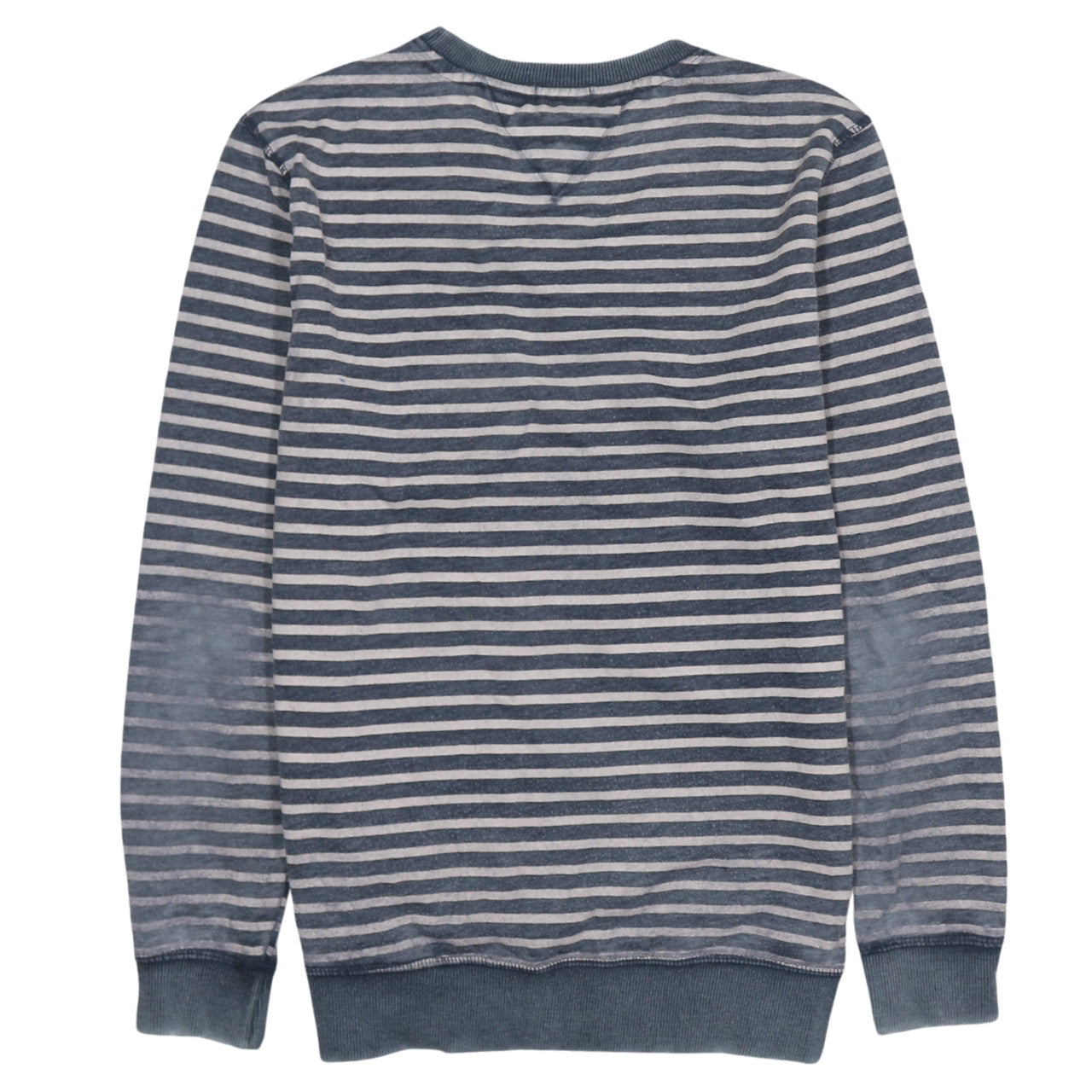 Hilfiger Denim Men's Blue Striped Crew Neck Pullover Sweatshirt M