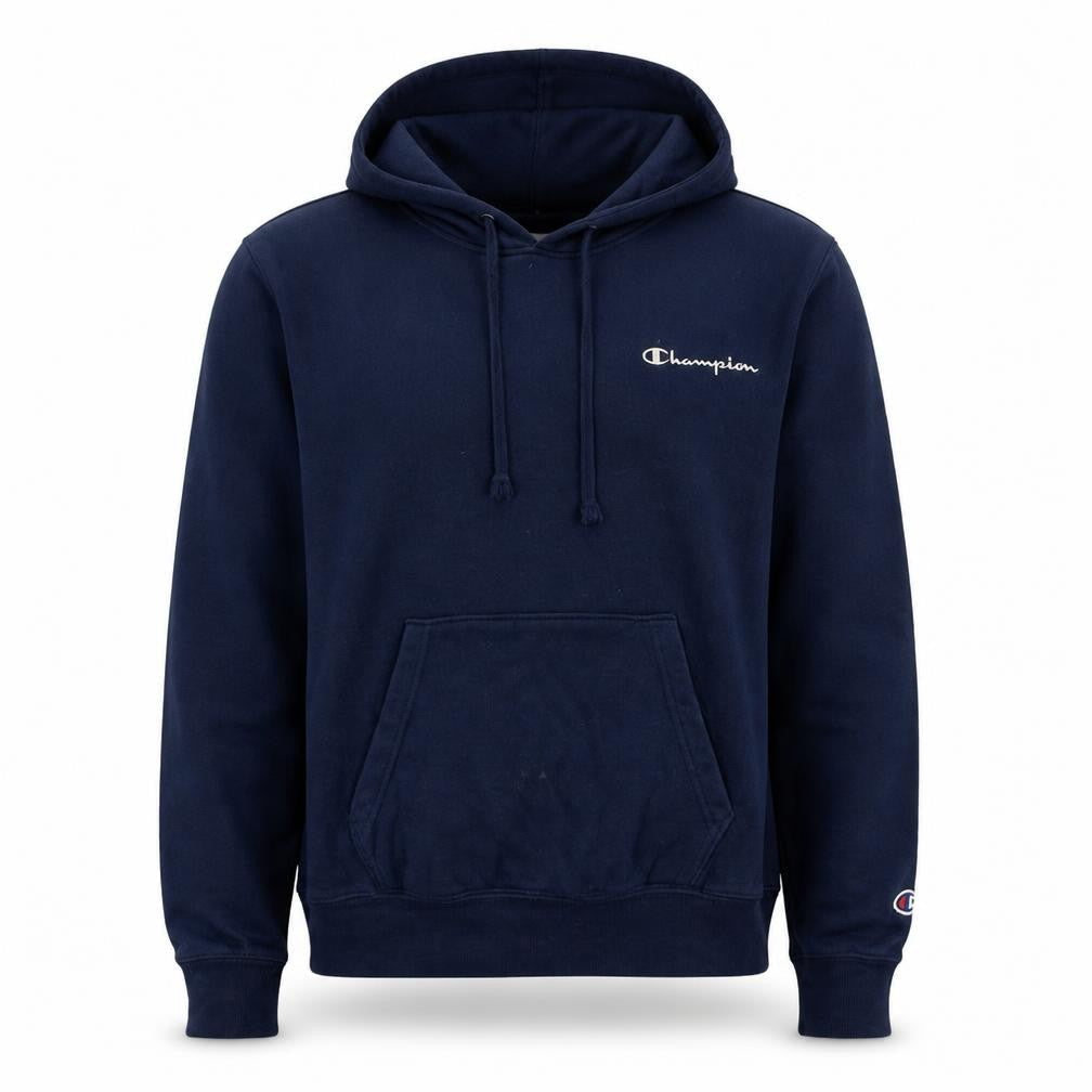 Champion Men's Blue Pullover Hoodie S Regular Fit Fleece