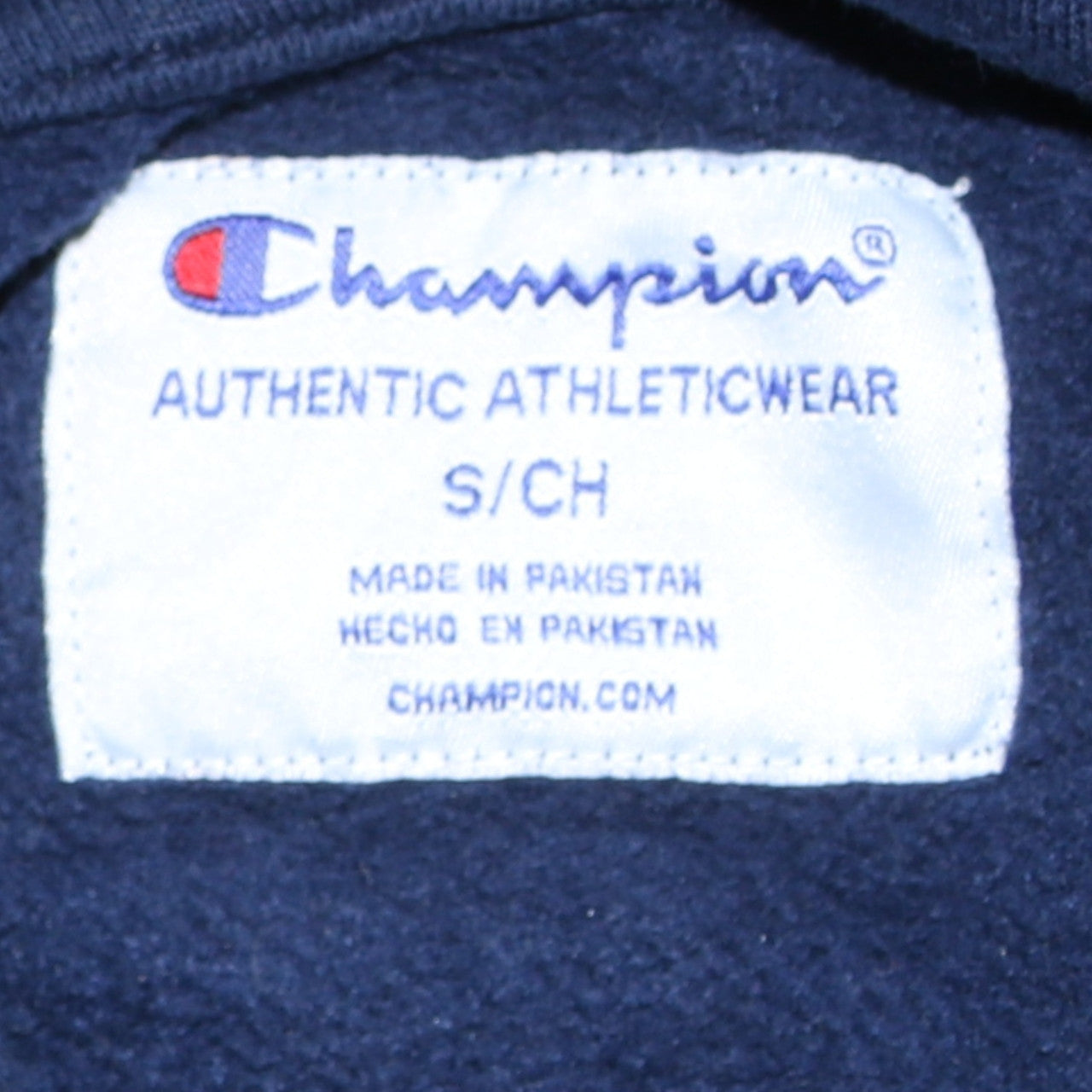 Champion Men's Blue Pullover Hoodie S Regular Fit Fleece