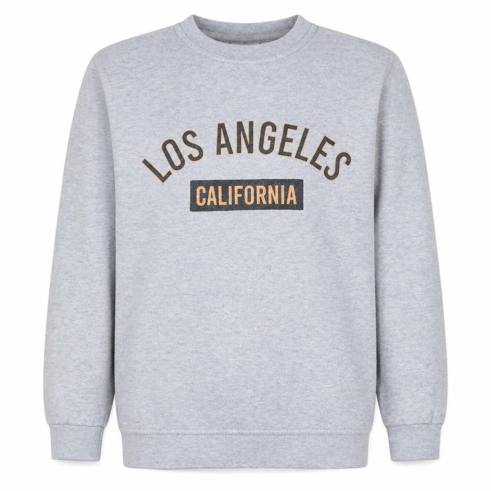 Uneek Mens Grey Los Angeles California Pullover Sweatshirt M